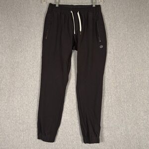 Wowie Pants Mens Medium Black Sweatpants Performance Stretch Jogger Aztec Golf